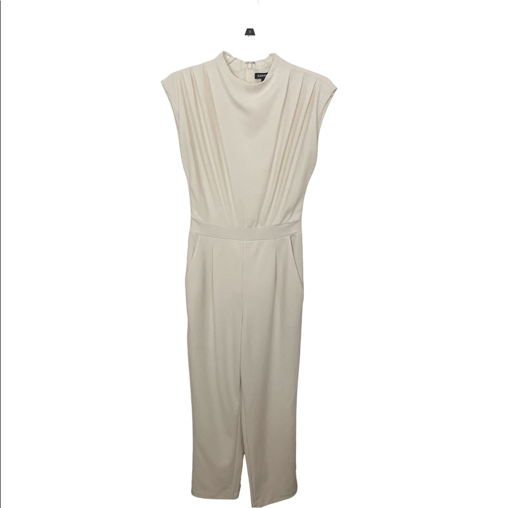 Express Draped Neck Short Sleeve Jumsuit